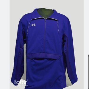 NEW Under Armour Mens Coldgear Storm 1/2 Zip Anorak Pullover Jacket Purple Large